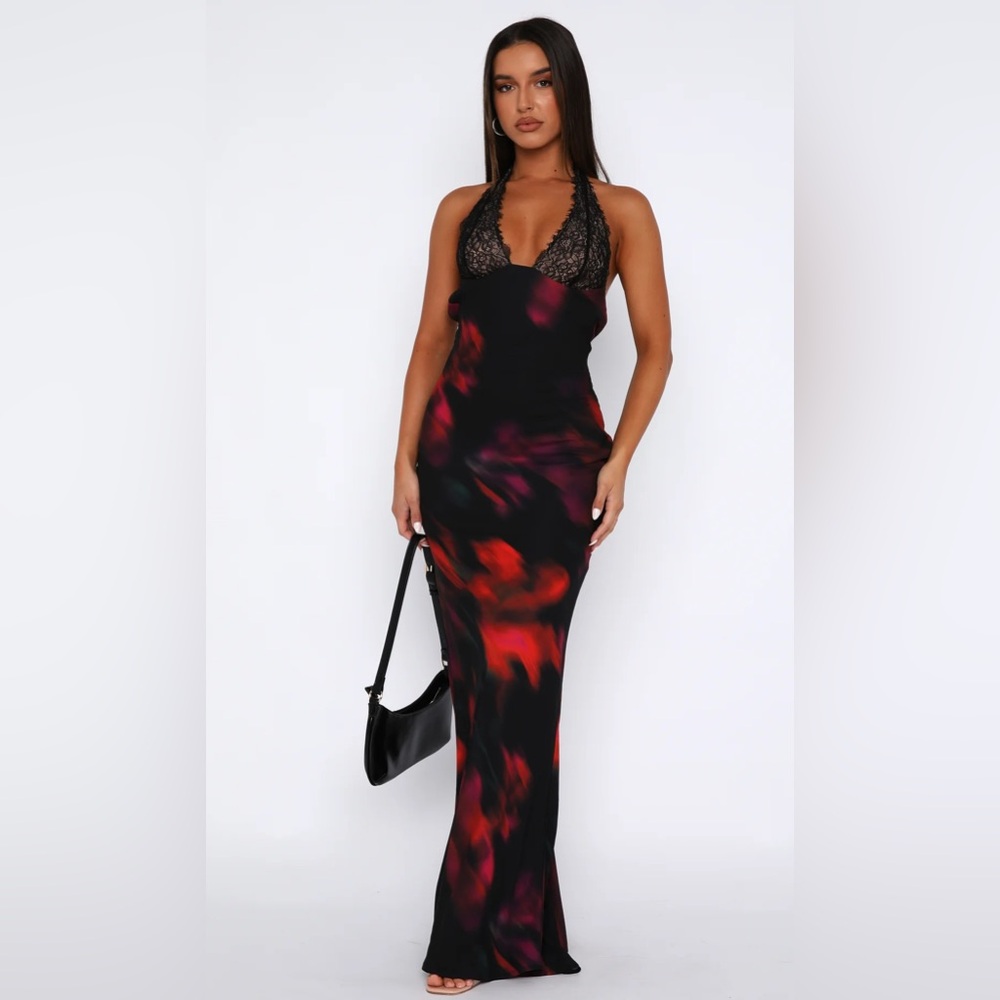 Beyond The Stars Maxi Dress Sangria Floral
